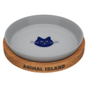 Talerzyk dla Kota z podstawką Cool Gray, średnica 18 cm, Animal Island