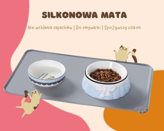 Silikonowa wodoodporna mata dla kotów