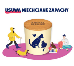 Świeca neutralizująca zapachy, aromat Białe Kwiaty, Animal Island