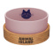 Szklana miska dla Kota z podstawką Cashmere Pink, średnica 18cm, Animal Island