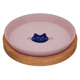 Talerzyk dla Kota z podstawką Cashmere Pink, średnica 18 cm, Animal Island