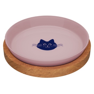 Talerzyk dla Kota z podstawką Cashmere Pink, średnica 18 cm, Animal Island
