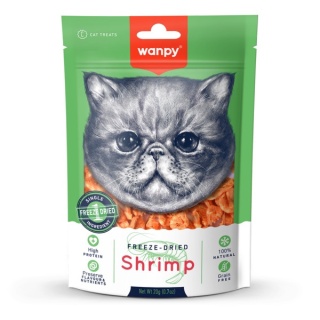 Wanpy suszone krewetki dla kotów 20g