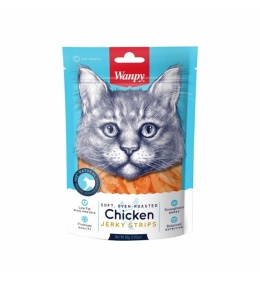 Wanpy Chicken Jerky Strips miękkie paseczki z kurczaka dla kotów 80g