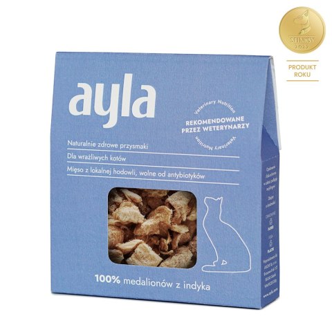 AYLA medaliony z indyka liofilizowane przysmaki dla kotów (28g) AYLA medaliony z indyka liofilizowane przysmaki dla kotów (28g)