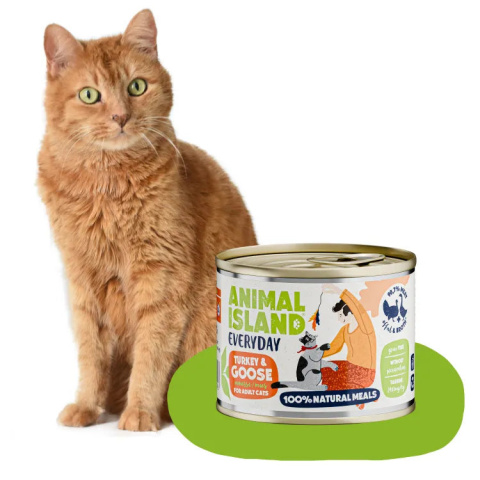 Animal Island Karma mokra dla kota indyk z gęsią 200g Animal Island Karma mokra dla kota indyk z gęsią 200g