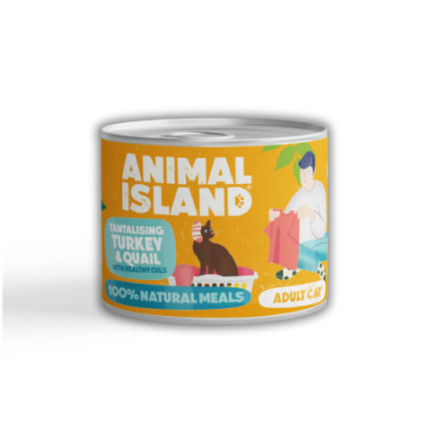 Animal Island Karma mokra dla kota z Indykiem i Przepiórką 200g Animal Island Karma mokra dla kota z Indykiem i Przepiórką 200g