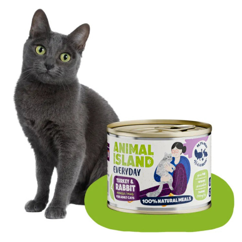 Animal Island Karma mokra dla kota z królikiem i indykiem 200g Animal Island Karma mokra dla kota z królikiem i indykiem 200g
