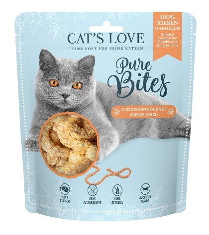 CAT'S LOVE Pure Bites krewetki królewskie - przysmaki liofilizowane dla kota (15 g)