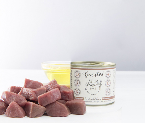 GUSSTO Świeży Dzik, karma premium 200g GUSSTO Świeży Dzik, karma premium 200g