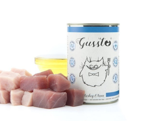 GUSSTO Świeży Indyk z tuńczykiem, karma premium 400g GUSSTO Świeży Indyk z tuńczykiem, karma premium 400g
