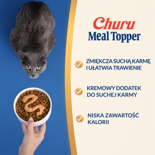 INABA CHURU Meal Topper dosmaczacz dla kotów Tuńczyk z Łososiem 4x14g