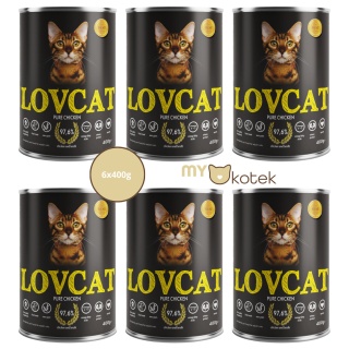 Lovcat Zestaw Monoproteinowy Kurczak, puszki 6x400g