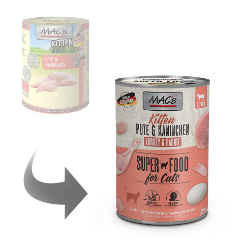 MAC's Kitten Indyk i królik 400g MAC's Kitten Indyk i królik 400g