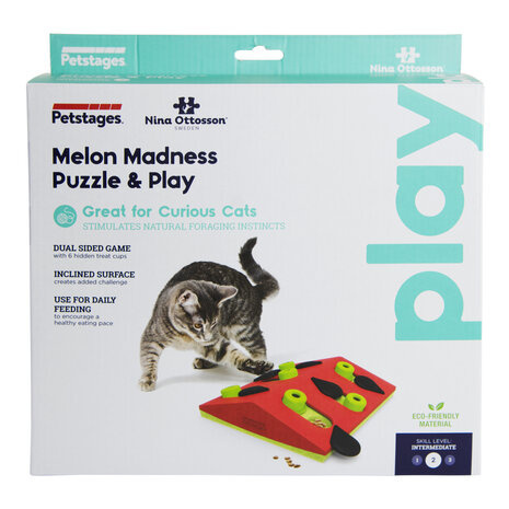 Nina Ottosson Cat Melon Madness Treat Puzzle Level 2 - gra logiczna dla kota, poziom 2 Nina Ottosson Cat Melon Madness Treat Puzzle Level 2 - gra logiczna dla kota, poziom 2