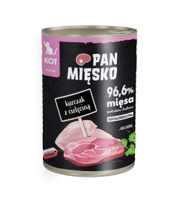 Pan Mięsko kitten Karma mokra dla kociąt Kurczak z cielęciną 400g