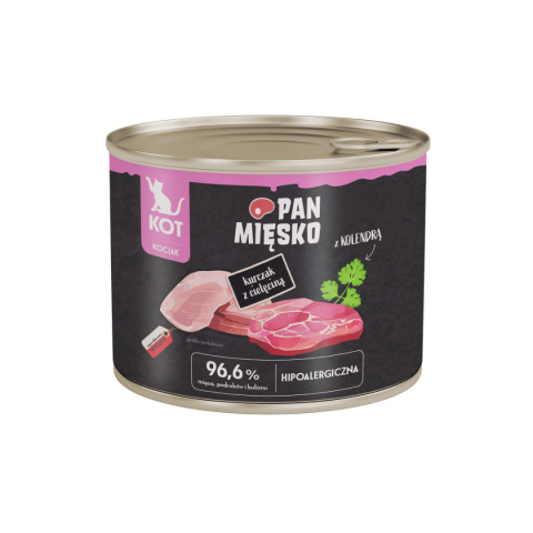 Pan Mięsko Karma mokra dla kociąt Kurczak z cielęciną 200g Pan Mięsko Karma mokra dla kociąt Kurczak z cielęciną 200g