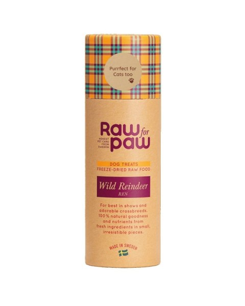 RAW for PAW WILD Reindeer - renifer liofilizowane przysmaki (45g) RAW for PAW WILD Reindeer - renifer liofilizowane przysmaki (45g)
