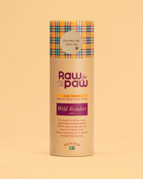 RAW for PAW WILD Reindeer - renifer liofilizowane przysmaki (45g) RAW for PAW WILD Reindeer - renifer liofilizowane przysmaki (45g)