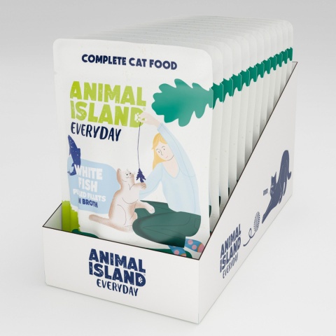 Świąteczna Edycja Limitowana Animal Island 48x85g + 2 GRATIS saszetki MIX Wołowina Kurczak Indyk i Biała ryba