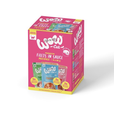 WOW CAT Multipack saszetki - Saszetki filety w sosie (6 saszetek x 85g) WOW CAT Multipack saszetki - Saszetki filety w sosie (6 saszetek x 85g)