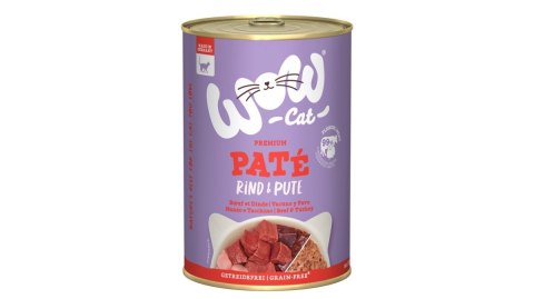 WOW CAT Rind Pute - wołowina z indykiem dla dorosłych kotów (400g) WOW CAT Rind Pute - wołowina z indykiem dla dorosłych kotów (400g)