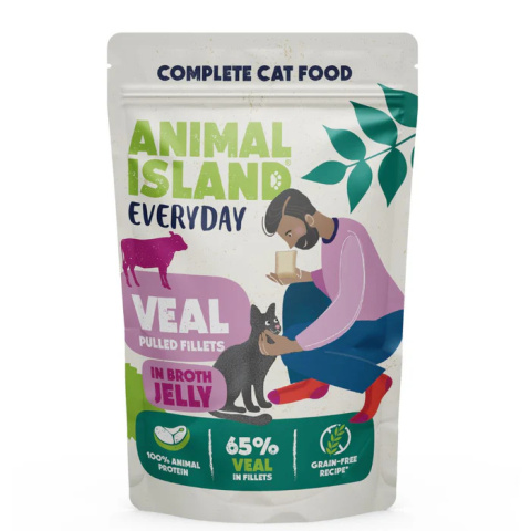 Animal Island NOWE Saszetki Cielęcina i Drób z wątróbką 4x85g w Galaretce Animal Island NOWE Saszetki Cielęcina i Drób z wątróbką 4x85g w Galaretce