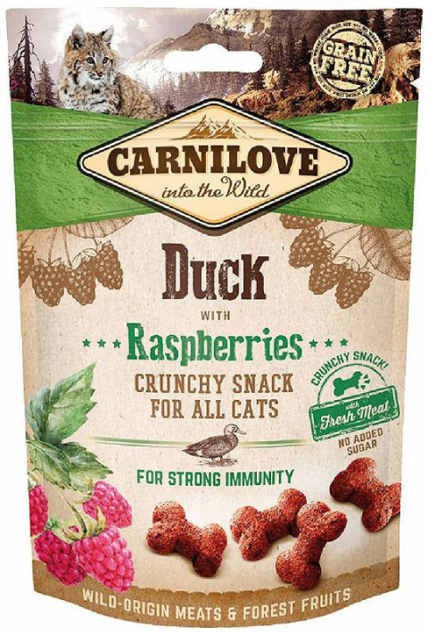 CARNILOVE CAT Snack Fresh Crunchy Duck & Raspberries with Fresh Meat 50gh Meat 50g CARNILOVE CAT Snack Fresh Crunchy Duck & Raspberries with Fresh Meat 50gh Meat 50g