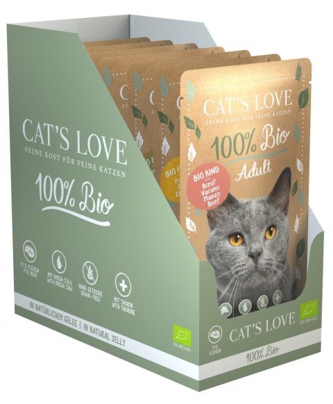 CAT'S LOVE BIO Multipack saszetki Adult (2x3x100g) CAT'S LOVE BIO Multipack saszetki Adult (2x3x100g)