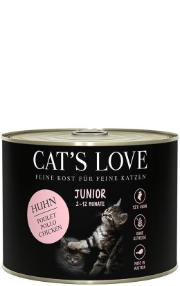 CAT'S LOVE Junior Kitten Huhn - kurczak z algami i olejem z krokosza (200g)