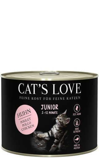 CAT'S LOVE Junior Kitten Huhn - kurczak z algami i olejem z krokosza (200g)