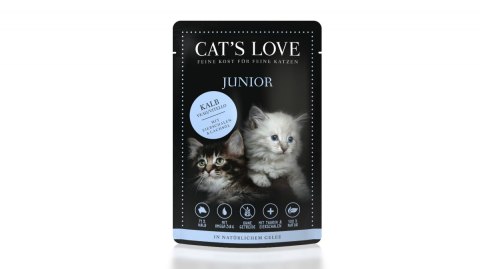 CAT'S LOVE Junior Kalb - cielęcina w naturalnej galaretce (85g) CAT'S LOVE Junior Kalb - cielęcina w naturalnej galaretce (85g)