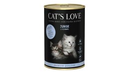 CAT'S LOVE Junior Kitten Kalb - cielęcina z olejem z łososia (400g)
