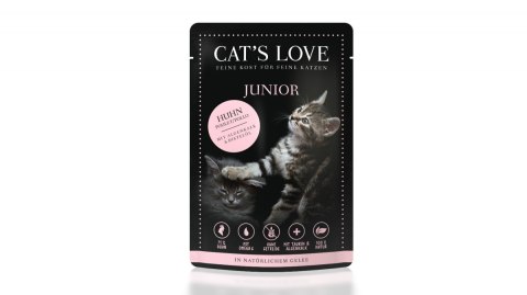 CAT'S LOVE Junior Kitten chicken - kurczak w naturalnej galaretce (85g) CAT'S LOVE Junior Kitten chicken - kurczak w naturalnej galaretce (85g)