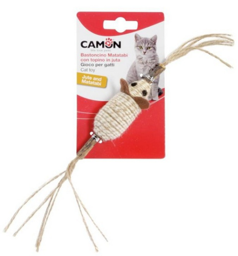 Camon Cat Toy Matatabi Kij z myszą jutową 30cm myszka 12cm Camon Cat Toy Matatabi Kij z myszą jutową 30cm myszka 12cm