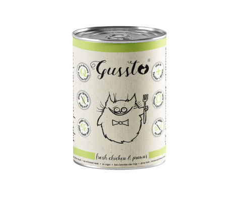 GUSSTO Świeży Kurczak z krewetkami, karma premium 400g GUSSTO Świeży Kurczak z krewetkami, karma premium 400g