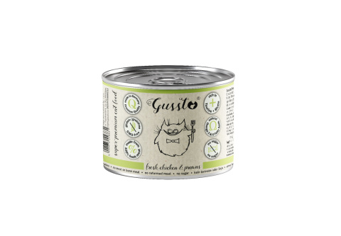 GUSSTO Świeży Kurczak z krewetkami, karma premium 200g GUSSTO Świeży Kurczak z krewetkami, karma premium 200g