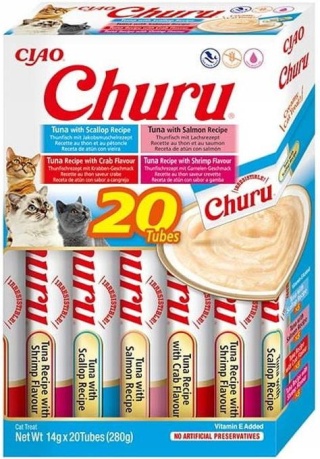 INABA CHURU Box Kremowe przysmaki dla kotów z tuńczykiem 20x14g (280g)