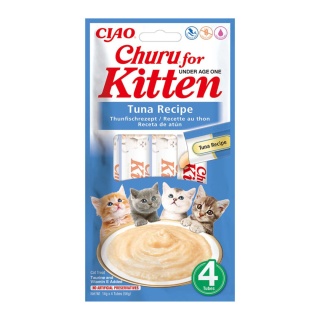 INABA CHURU Kitten Kremowe przysmaki dla kociąt z tuńczykiem 4x14g