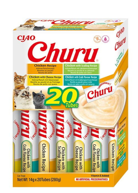 INABA CHURU Box Kremowe przysmaki dla kotów z kurczakiem 20x14g (280g) INABA CHURU Box Kremowe przysmaki dla kotów z kurczakiem 20x14g (280g)