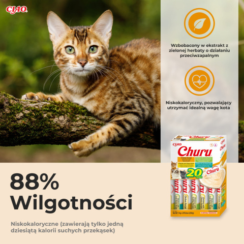 INABA CHURU Box Kremowe przysmaki dla kotów z kurczakiem 20x14g (280g) INABA CHURU Box Kremowe przysmaki dla kotów z kurczakiem 20x14g (280g)