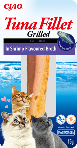 INABA CIAO Grillowany filet z tuńczyka w bulionie z krewetek 15g