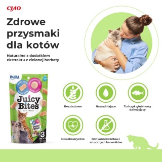INABA JUICY BITES Wilgotne przysmaki dla kota kalmary z bulionem 3x11,3g