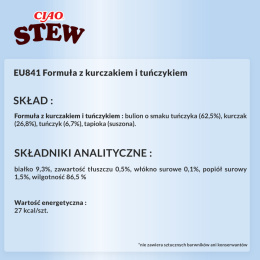 Zestaw Inaba Ciao Stew kurczak i tuńczyk - potrawka w sosie dla kota 12x40g