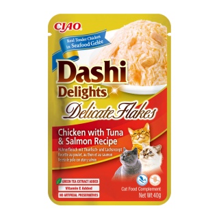 Inaba Dashi Delights Flakes Kurczak, Tuńczyk i Łosoś 40 g