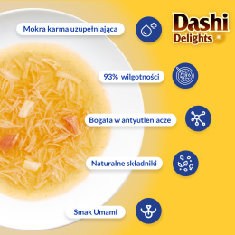 Inaba Dashi Delights Silky Broth kurczak i tuńczyk - zupka karma uzupełniająca dla kota w bulionie 40g