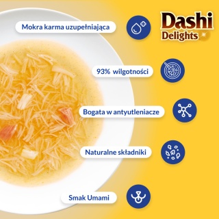 Inaba Dashi Delights Silky Broth kurczak i tuńczyk - zupka karma uzupełniająca dla kota w bulionie 40g