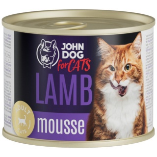 Karma mokra John Dog for Cats mus jagnięcina 200g
