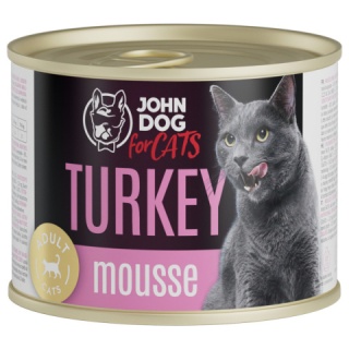 Karma mokra John Dog for Cats mus indyk 200g
