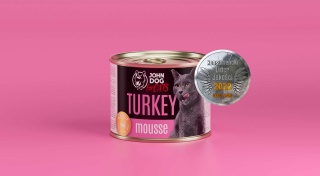 Karma mokra John Dog for Cats mus indyk 200g